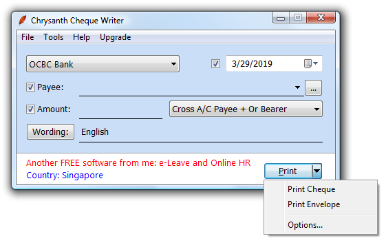 Cashiers check printing software download